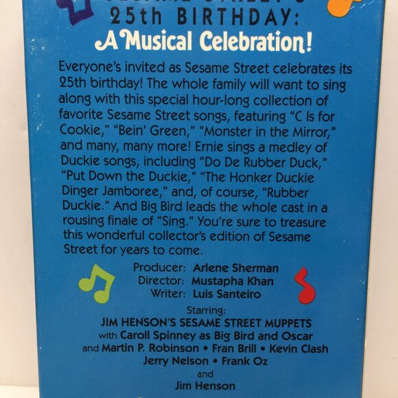 Vtg Set 4 VHS Tapes Sesame Street Favorite Songs Guessing Game 25 Years Count - Picture 9 of 11